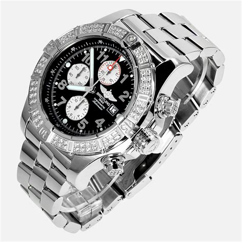 breitling super avenger diamond bezel replica|breitling super avenger bezel.